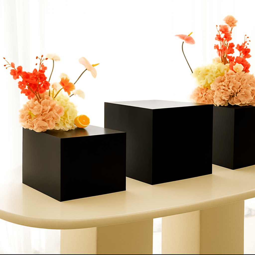 Black Medium Trio Set - 3 Piece Set - Plinths New York