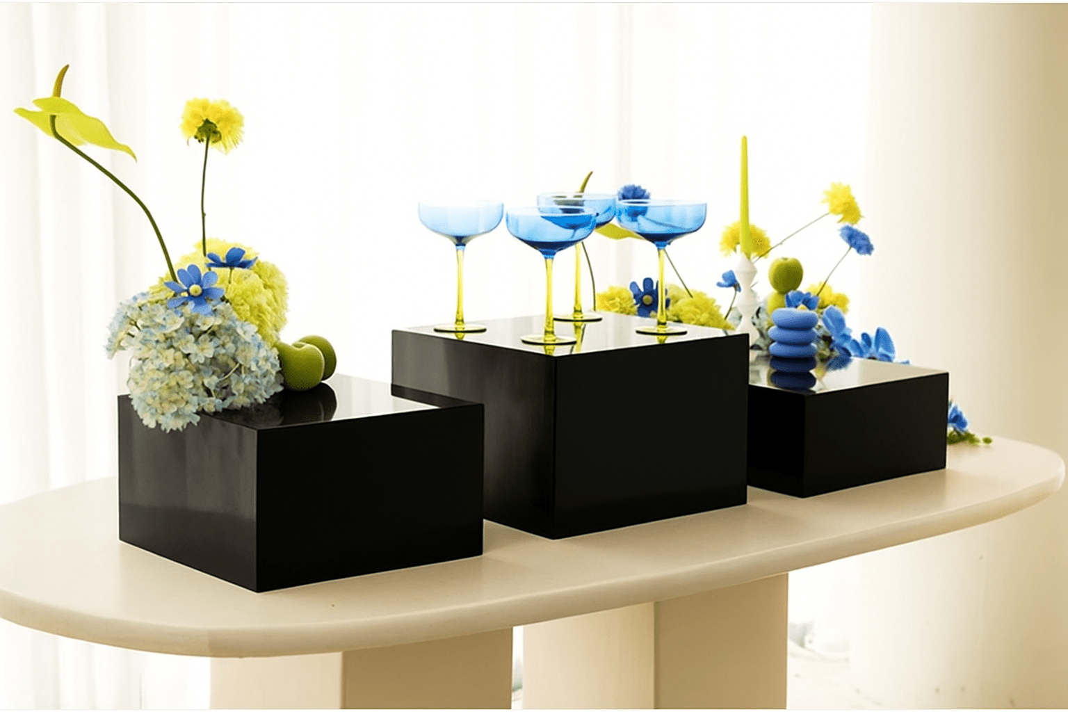 Black Short Trio Set - 3 Piece Set - Plinths New York