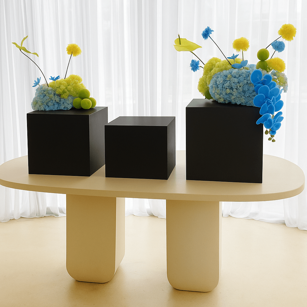 Black Tall Trio Set - 3 Piece Set - Plinths New York